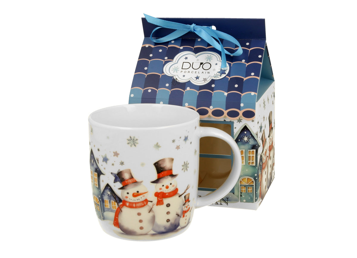 Cana 400 ml, de Craciun, in cutie casa, 400 ml, Snowman, multicolor