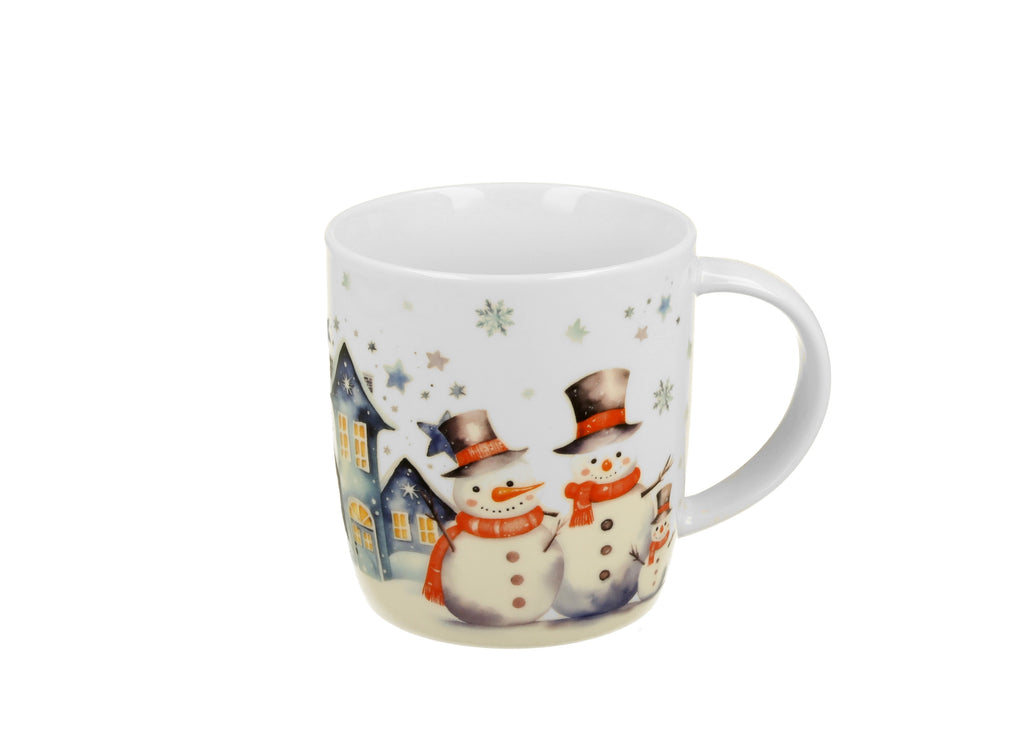Cana 400 ml, de Craciun, in cutie casa, 400 ml, Snowman, multicolor