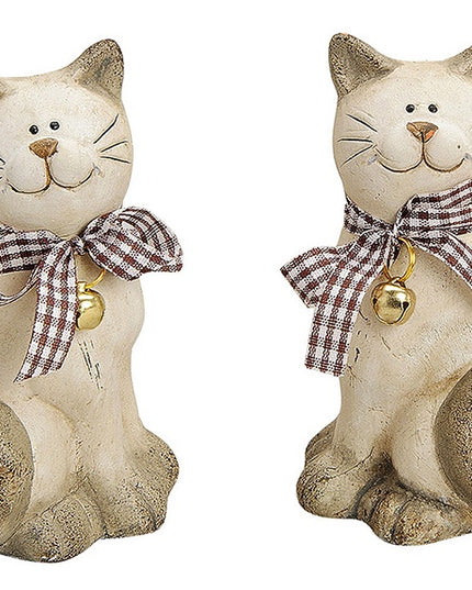 Set 2 decoratiuni pisici din lut, 7x11 cm - Victoria home deco