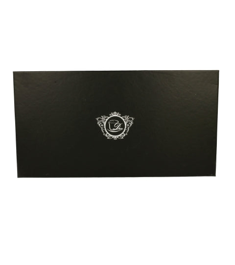 Set 6 cesti cu farfurie, Diamond, din portelan, 250 ml, albe