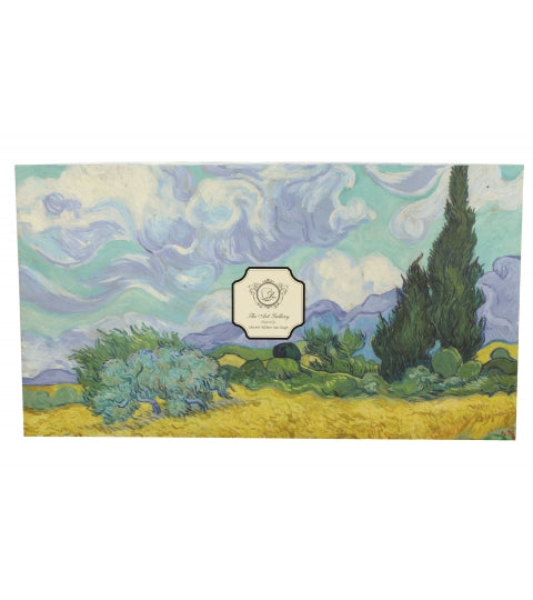 Set 6 cesti din portelan, 250 ml, Weat Field, inspirat de Van Gogh, multicolor, DUO