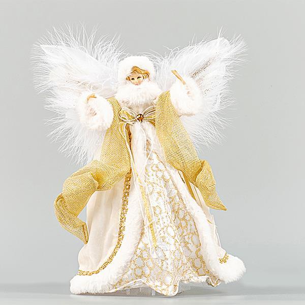 Decoratiune de Brad, Varf inger auriu, 28cm