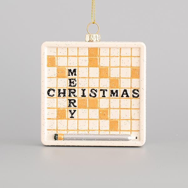 Decoratiune de Craciun, Ornament Scrabble, 8,7x10,4cm, EUROLAMP