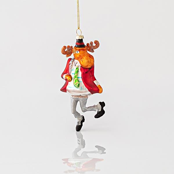 Decoratiune Craciun, Ornament Sticla Roz, 6,5x4,7x13,7cm, EUROLAMP
