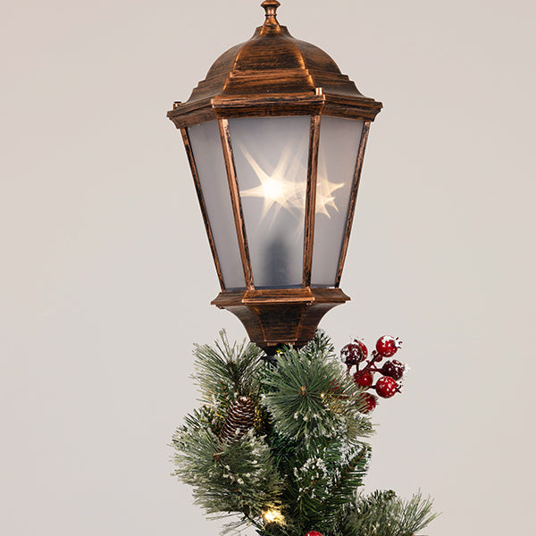 Lampadar cu ghirlandă de Crăciun, iluminată, cu adaptor, 150 cm