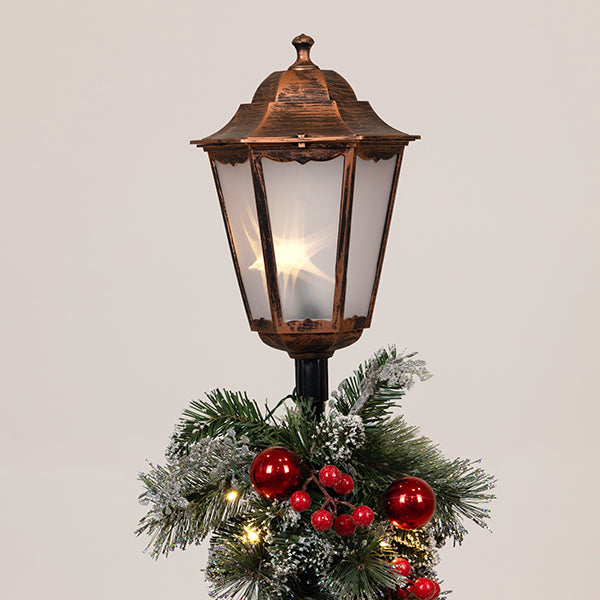 Lampadar cu ghirlandă de Crăciun, iluminată, cu adaptor, 120cm