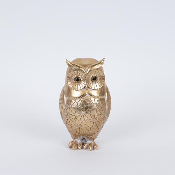 Decoratiune bufnita decor din rasina, 9x8x16 cm