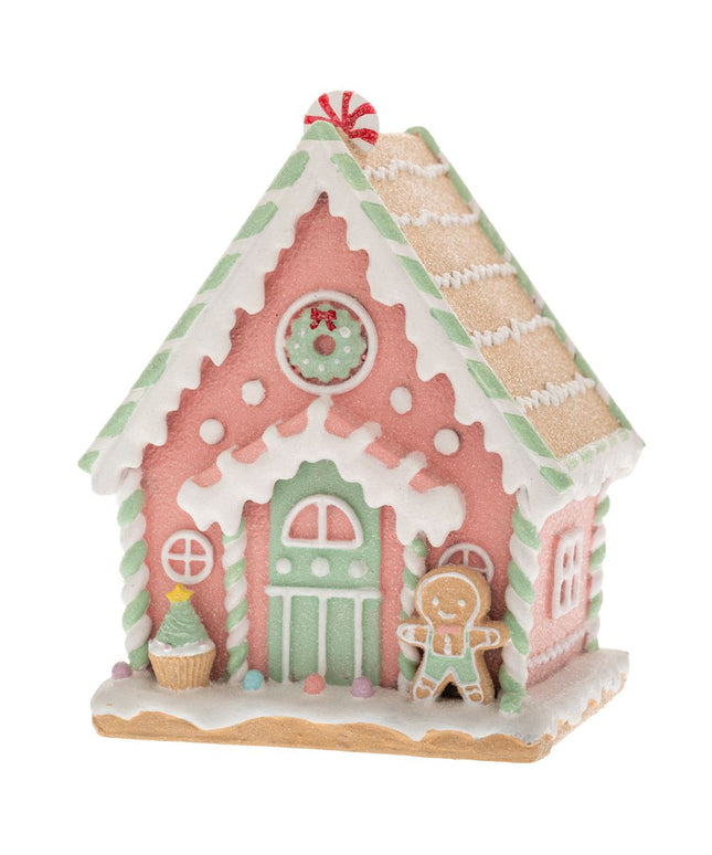 Decoratiune Craciun, Casuta turta dulce, 12x10x16 cm