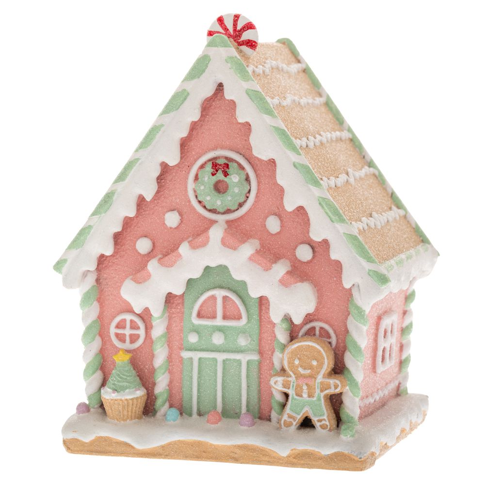 Decoratiune Craciun, Casuta turta dulce, 12x10x16 cm