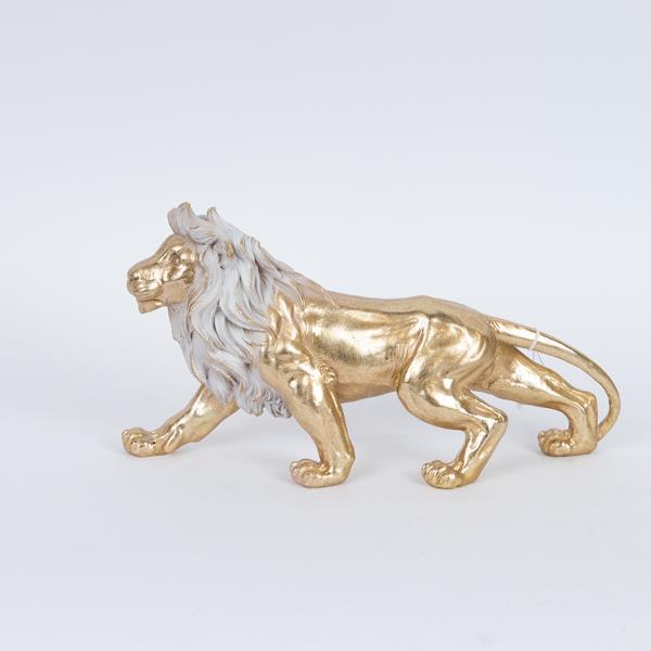 Decoratiune, Leu din rasina, 30x8.5x16 cm