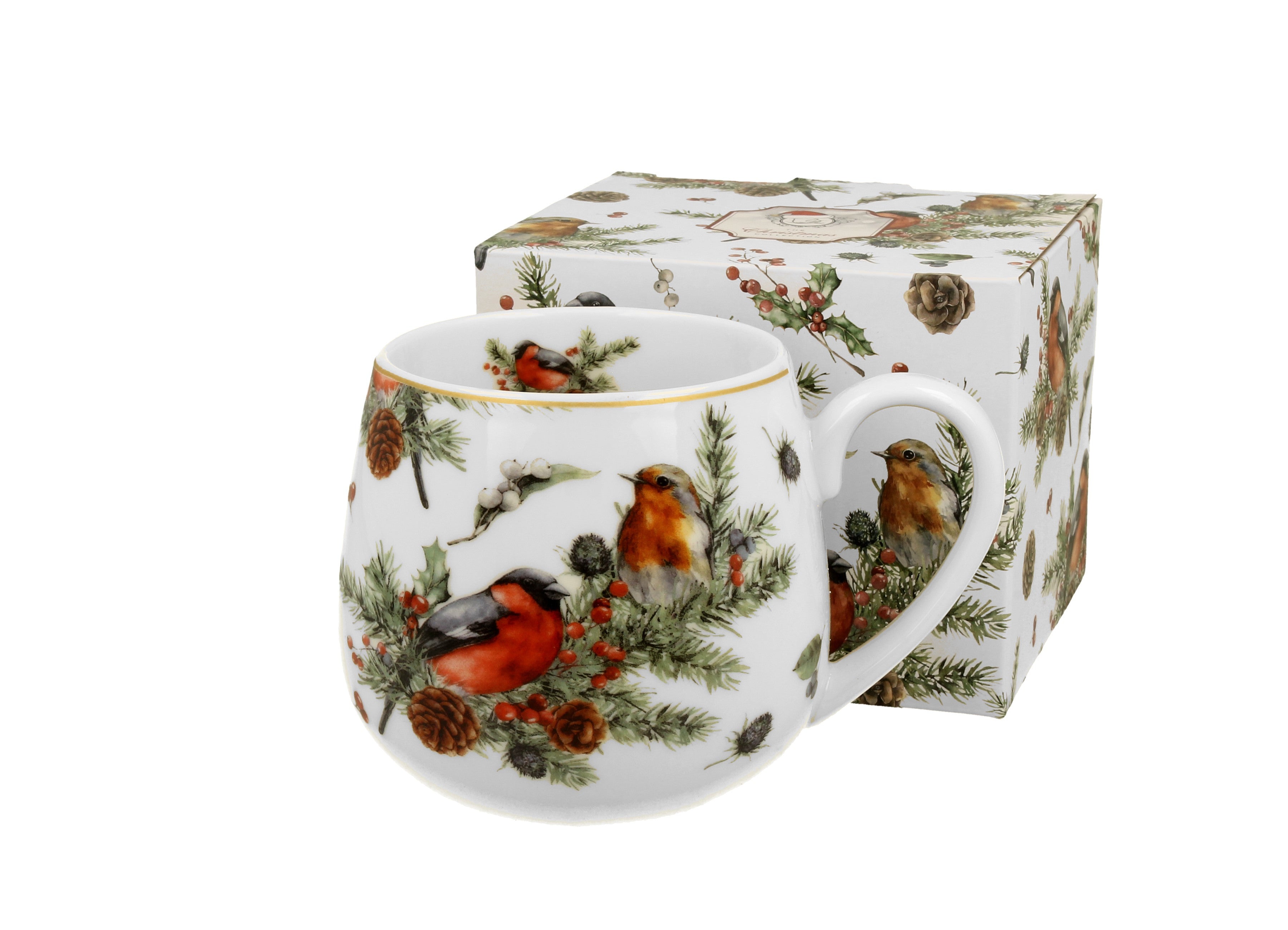 Cana, Duo, 430 ml, design Pasari de Craciun, multicolora - Victoria home deco
