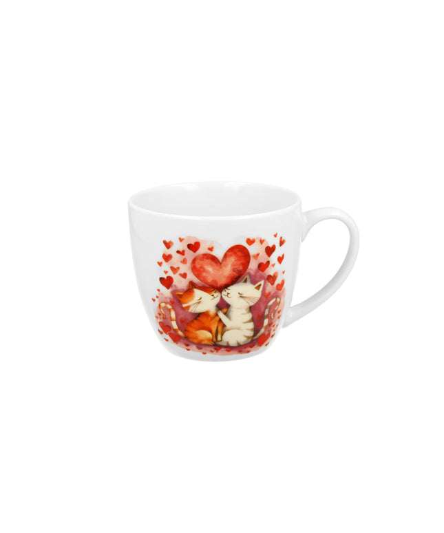 Cana Duo, Loving Cats, din portelan, 460 ml, multicolor