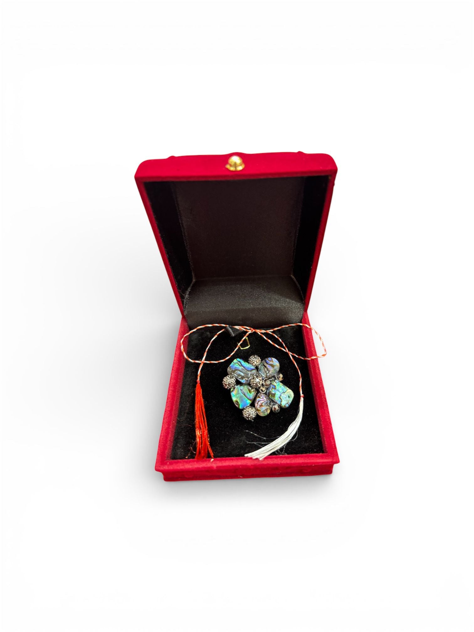 Martisor brosa sidefata,design floare, 4 cm