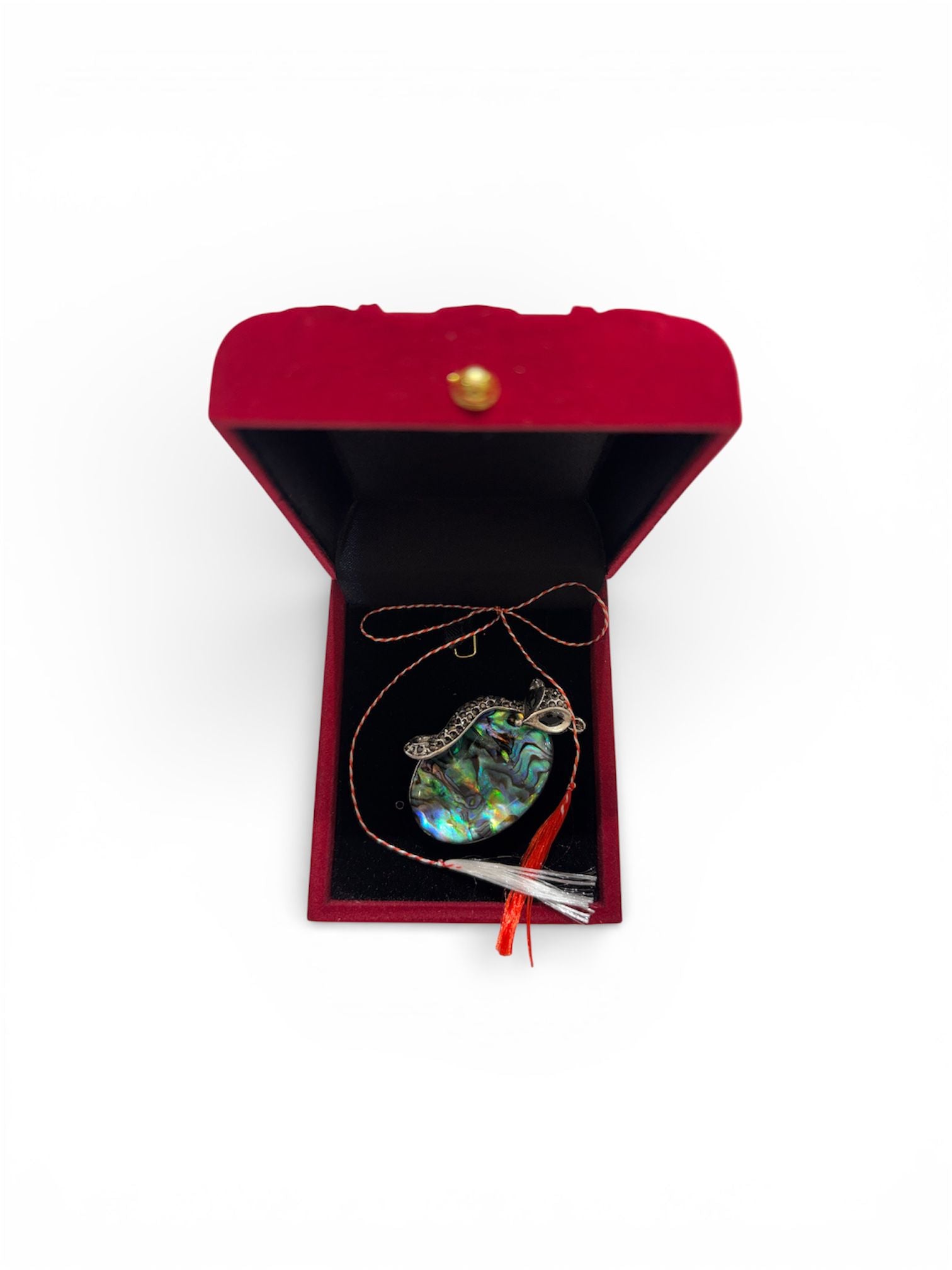 Martisor brosa sidefata,design vulpe, 5 cm