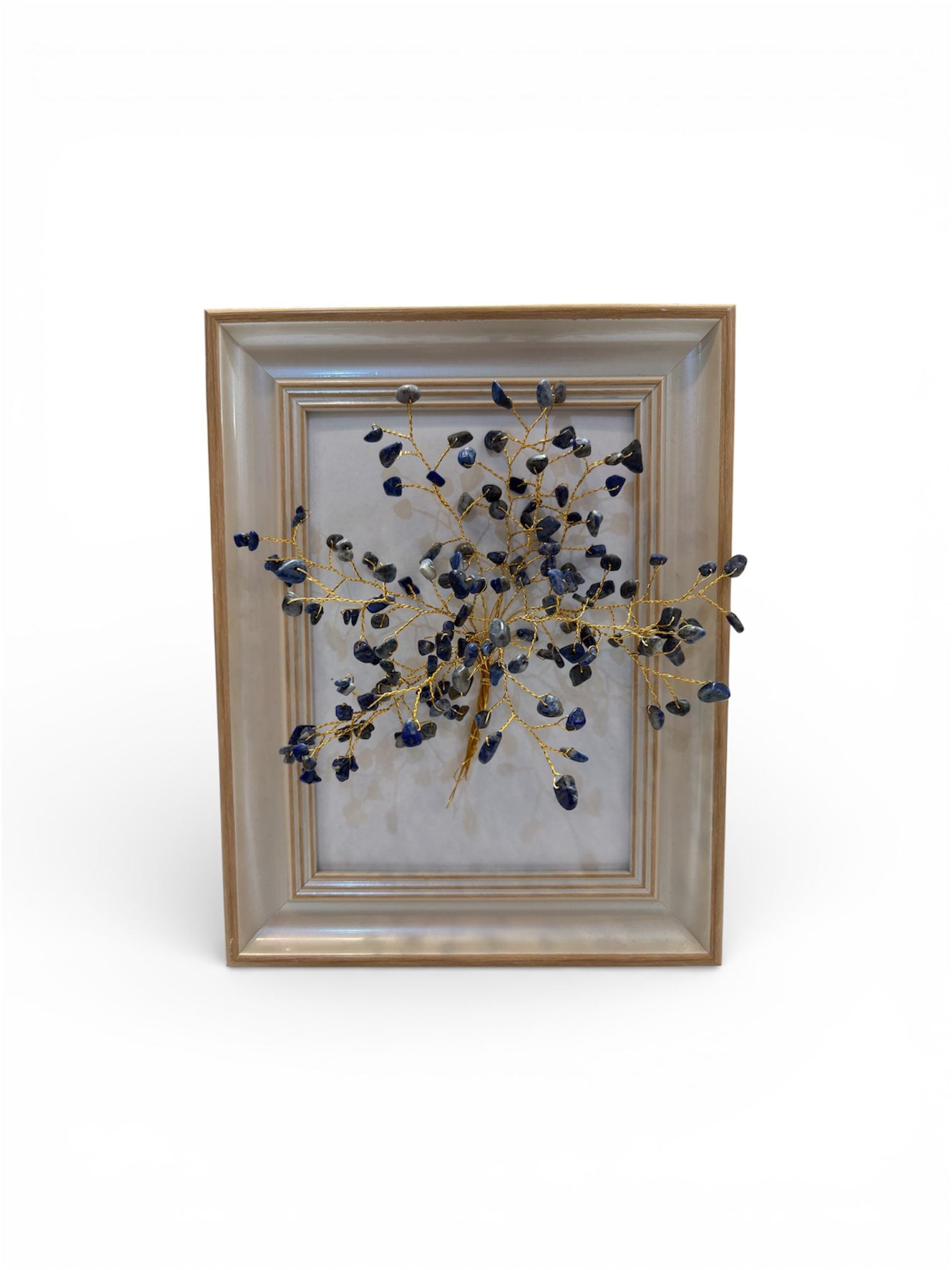 Decoratiune tablou pietre semipretioase ,handmade, 28x21 cm