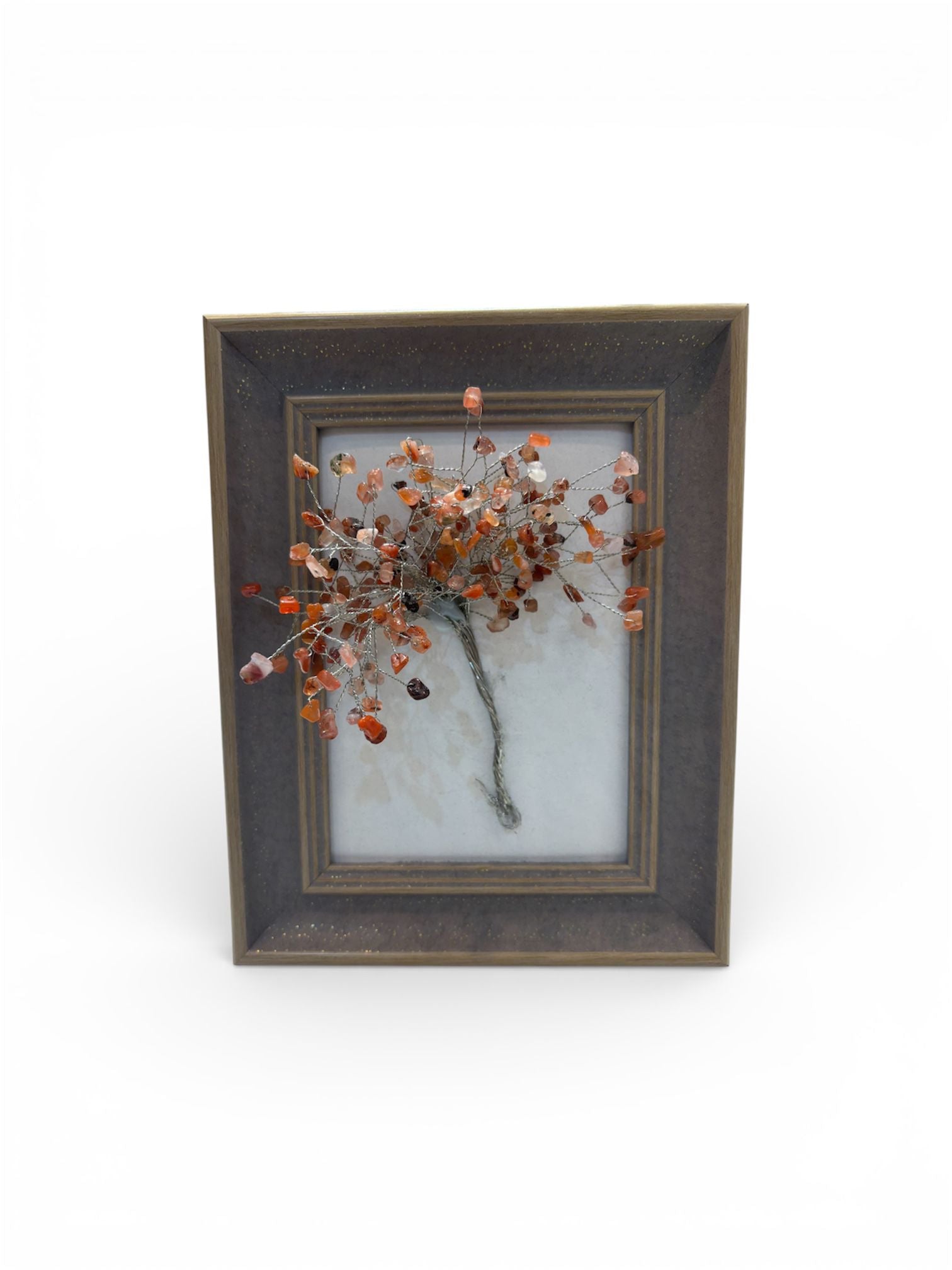 Decoratiune tablou pietre semipretioase ,handmade, 18x24 cm