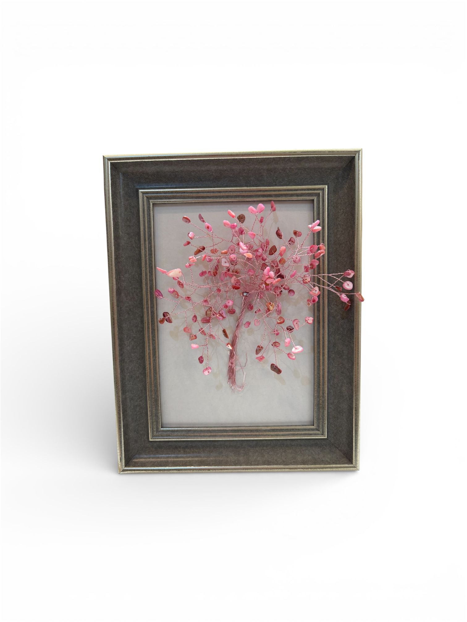 Decoratiune tablou pietre semipretioase ,handmade, 20x26 cm