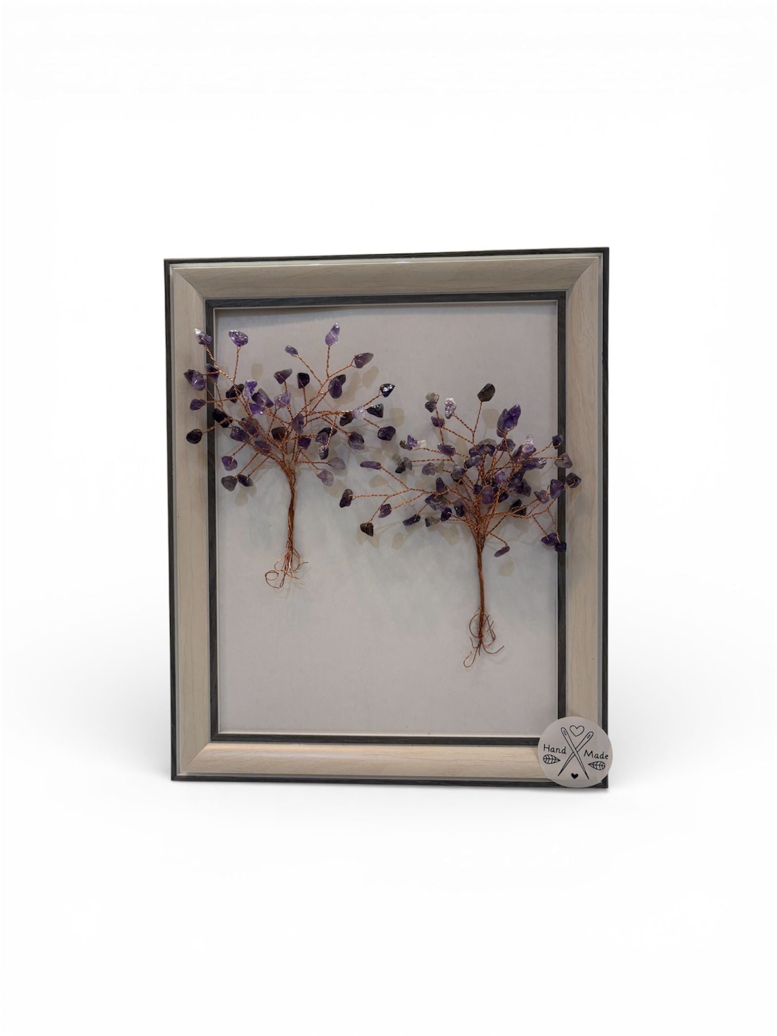 Decoratiune tablou pietre semipretioase ,handmade, 24x28 cm