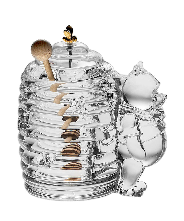 recipient din cristal pentru miere, ursulet