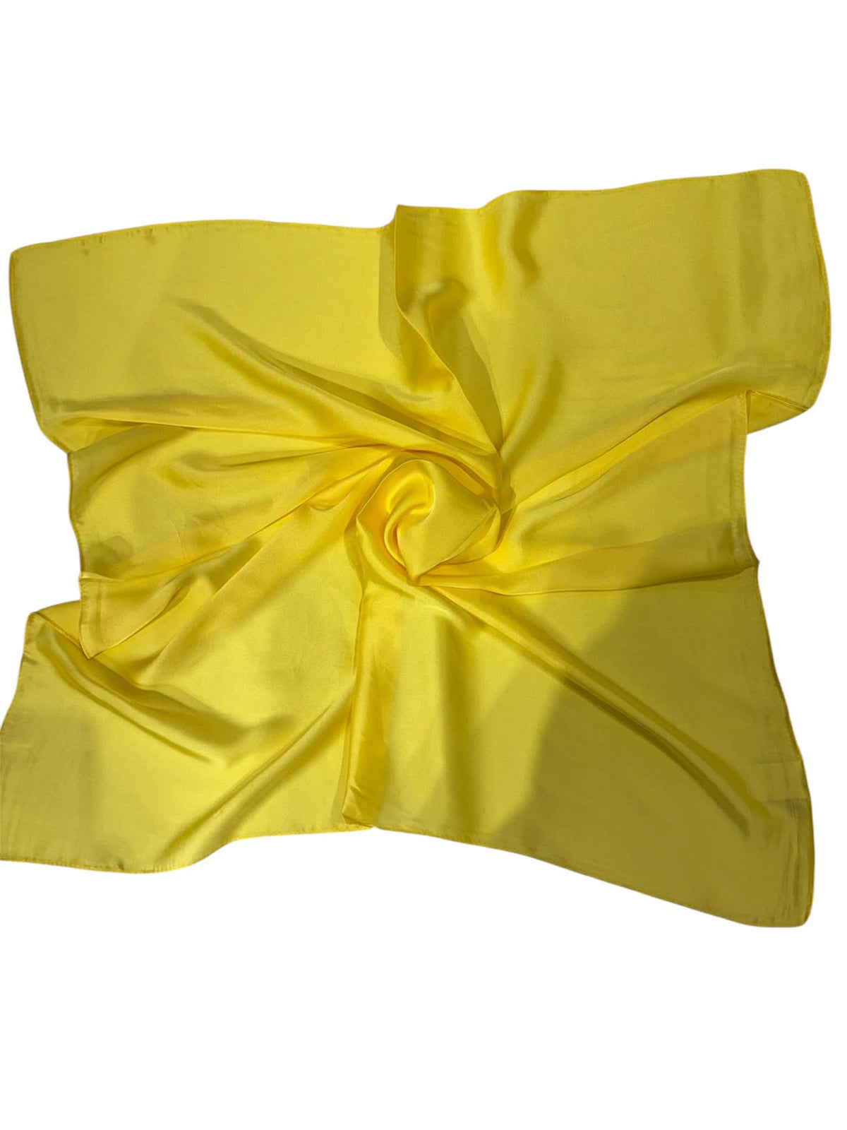 Esarfa de dama,  65x65 cm, 18% matase 72% vascoza,tip batic ,galben