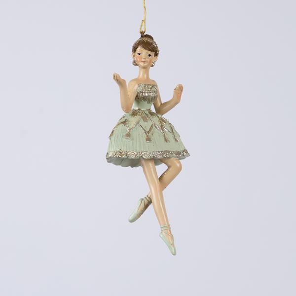 Figurina de Craciun, din polirasina, balerina mint, 5, 5x2, 5x12cm