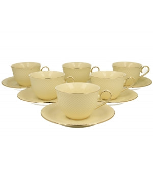 Set 6 cesti din portelan, 220 ml, Vesper - Victoria home deco