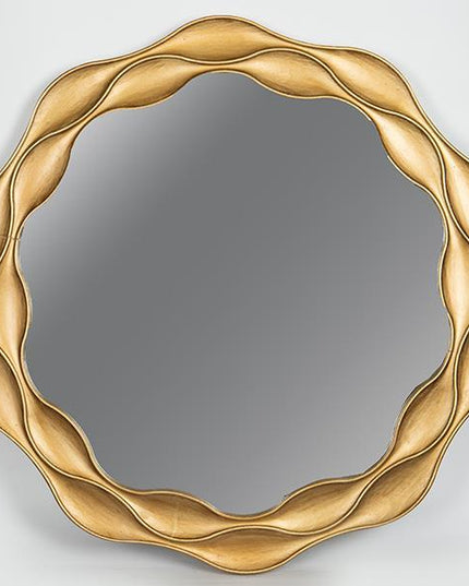 Oglinda perete Golden, moderna, din lemn, 77x3x80 cm
