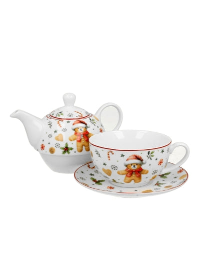 Set ceainic pentru 1 persoana Christmas Cuties - Victoria home deco