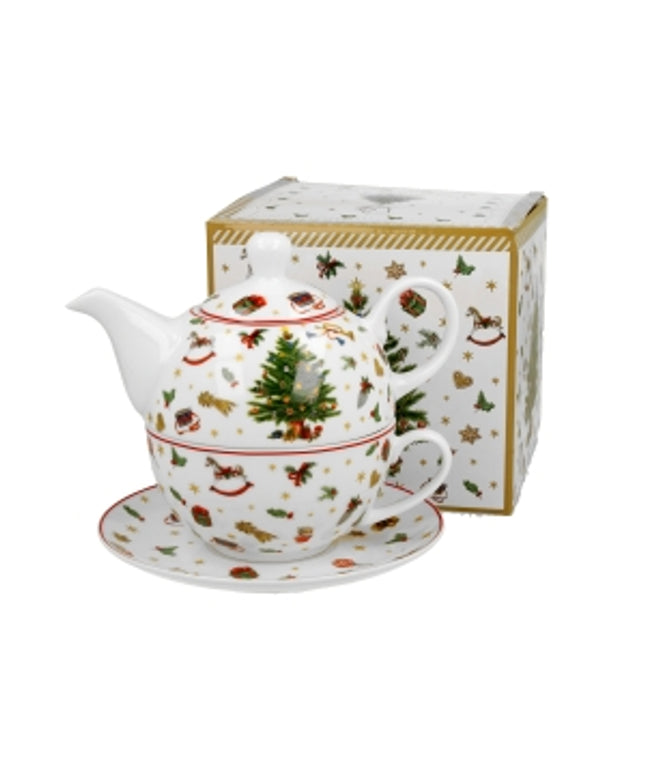 Set ceainic pentru 1 persoana Christmas Tree - Victoria home deco