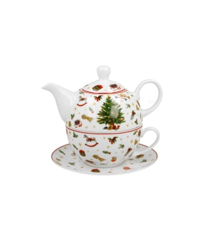 Set ceainic pentru 1 persoana Christmas Tree - Victoria home deco