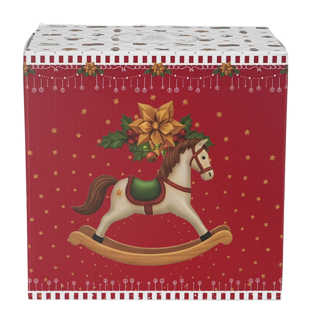 Set pentru ceai, de Craciun, Ornament Joy, Include ceainic cu ceasca si farfurie, 350 ml