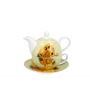Ceainc Floarea-Soarelui cu farfurie inspirat de Van Gogh 300/350ml - Victoria home deco