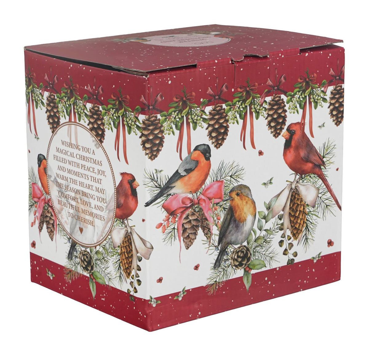 Set pentru ceai, de Craciun, Birds of Winter, Include ceainic cu ceasca si farfurie, 350 ml