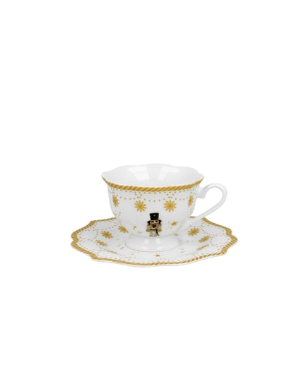 Set ceașcă și farfurie Christmas Balerina, 190ML - Victoria home deco