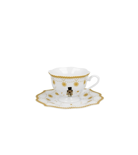 Set ceașcă și farfurie Christmas Balerina, 190ML - Victoria home deco