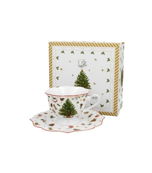 Set ceasca și farfurie Christmas tree, 190ML - Victoria home deco