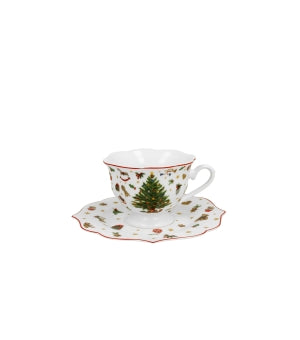 Set ceasca și farfurie Christmas tree, 190ML - Victoria home deco