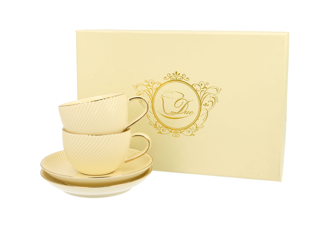 Set de două cești de espresso ,cu fafurioare ICE CREAM, 120 ml