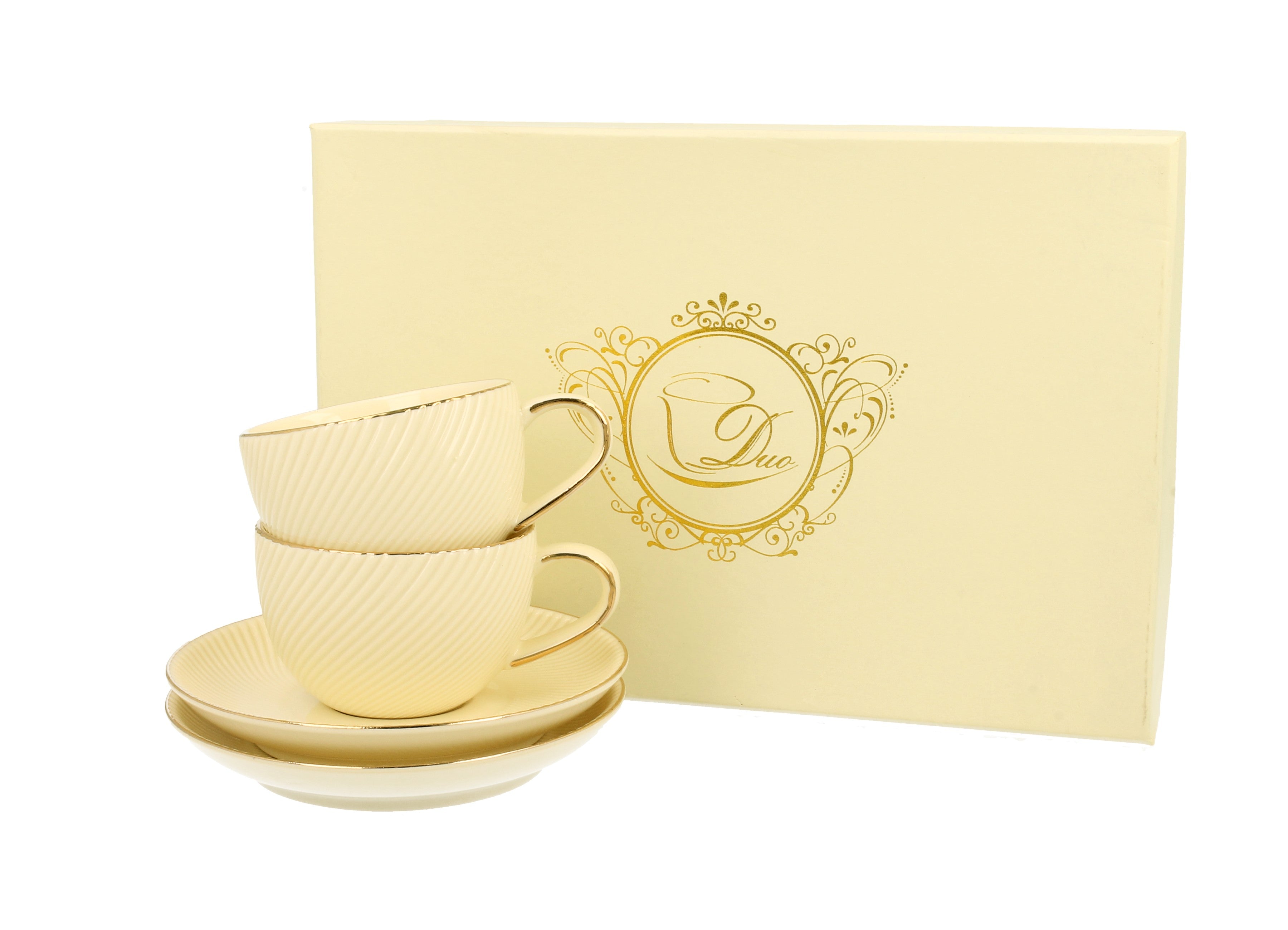 Set de două cești de espresso ,cu fafurioare ICE CREAM, 120 ml