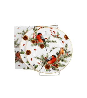 Set 2 farfurii pentru desert Christmas Birds - Victoria home deco