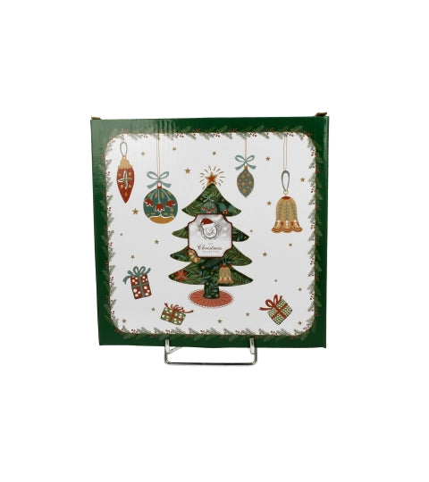 Set 2 farfurii desert cu margine inalta Around Christmas Tree - Victoria home deco