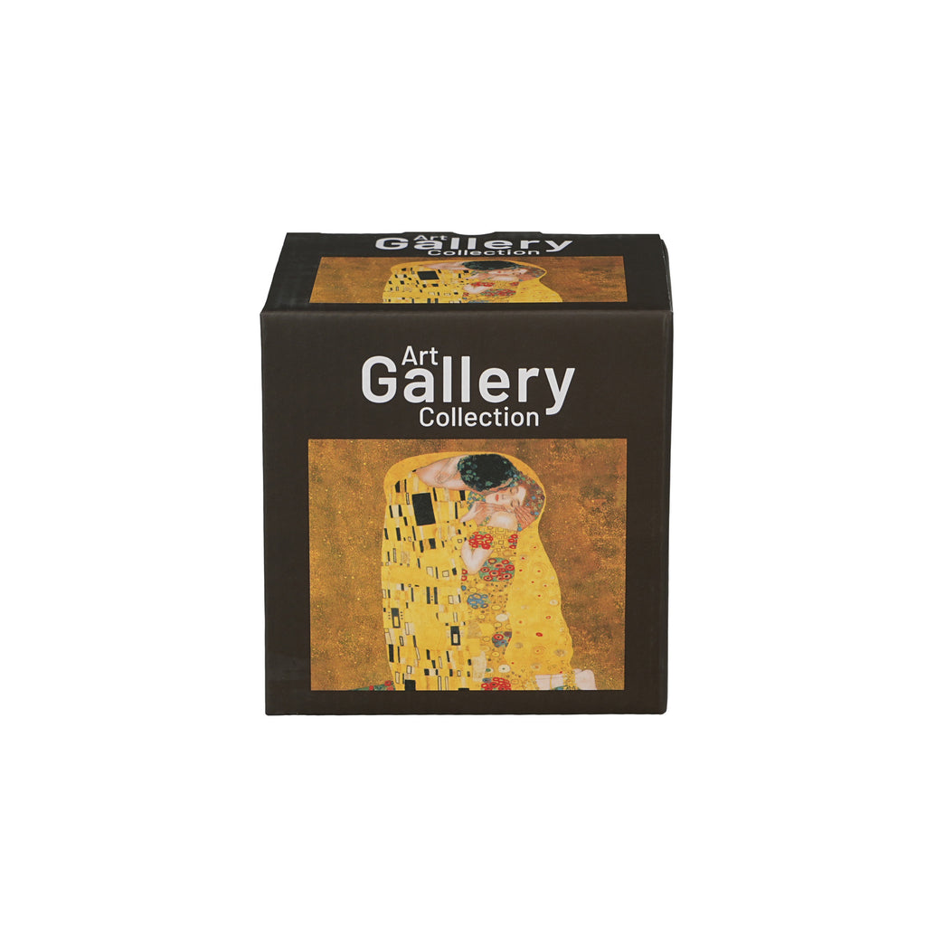 Cană clasică cu linguriță THE KISS CLASSIC inspirată de G. Klimt, 360 ml