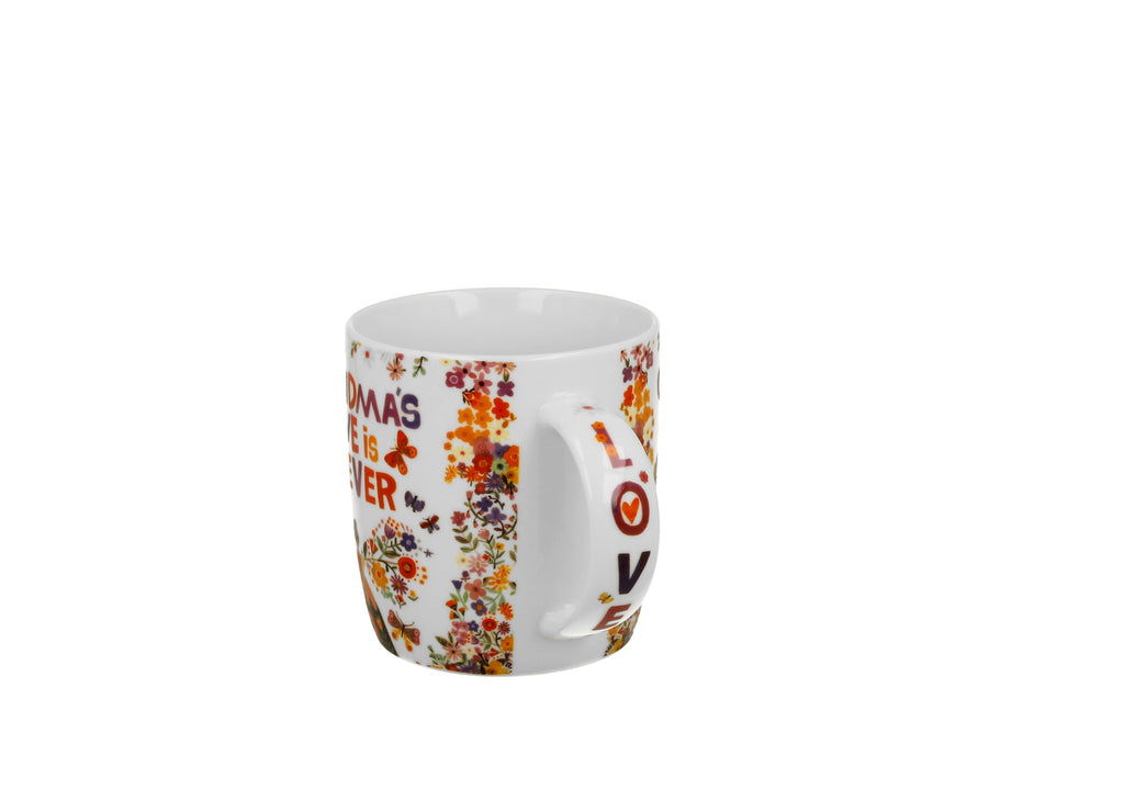 Cana portelan 400 ml, de ocazie ,Bunica, intr o cutie cu funda
