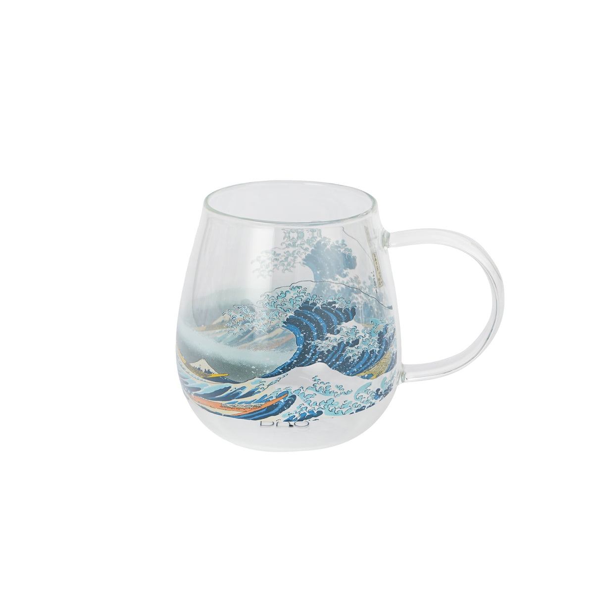 Cana de sticla, MARELE VAL inspirata de HOKUSAI, 350 ml