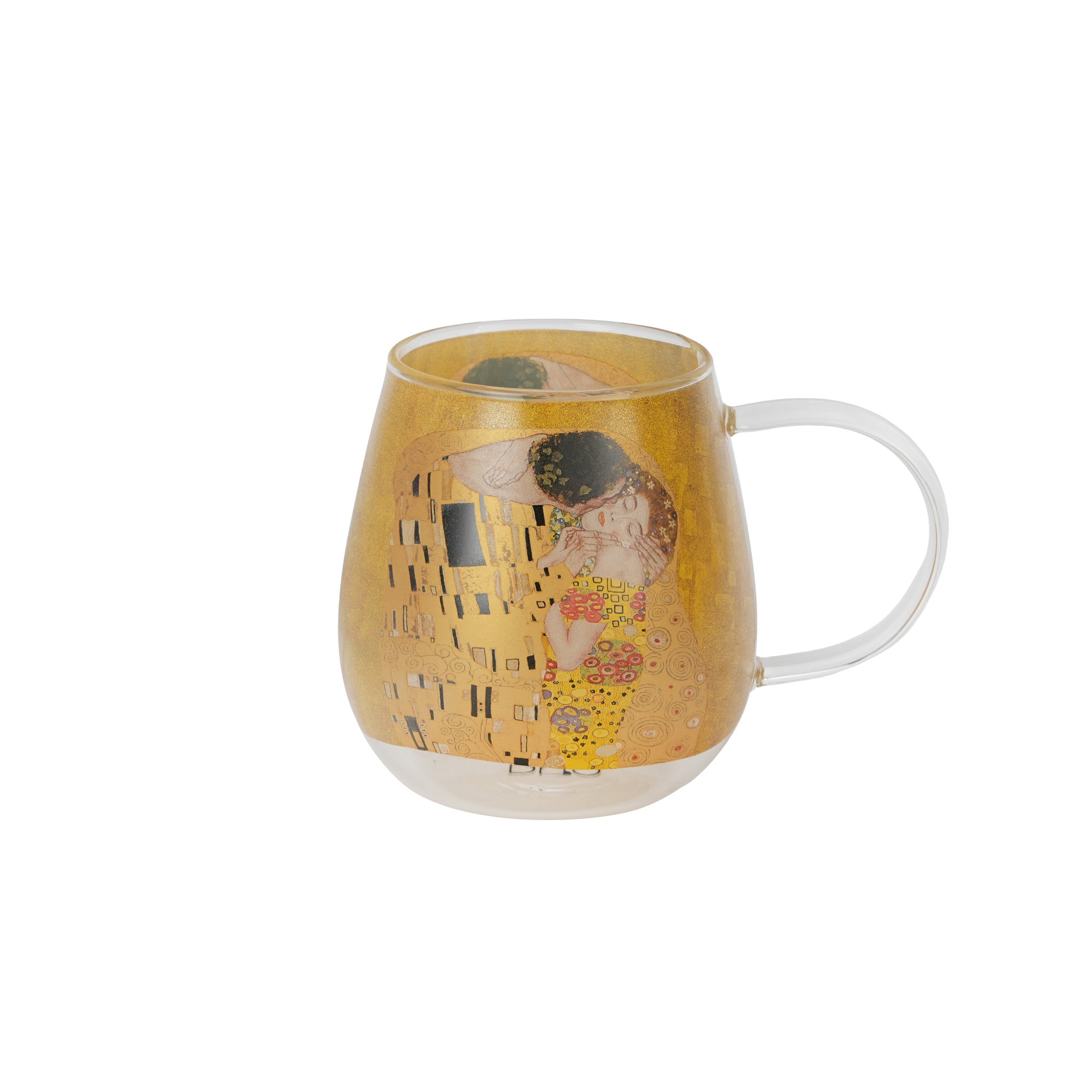 Cană de sticlă THE KISS CLASSIC inspirată de G. Klimt, 530 ml