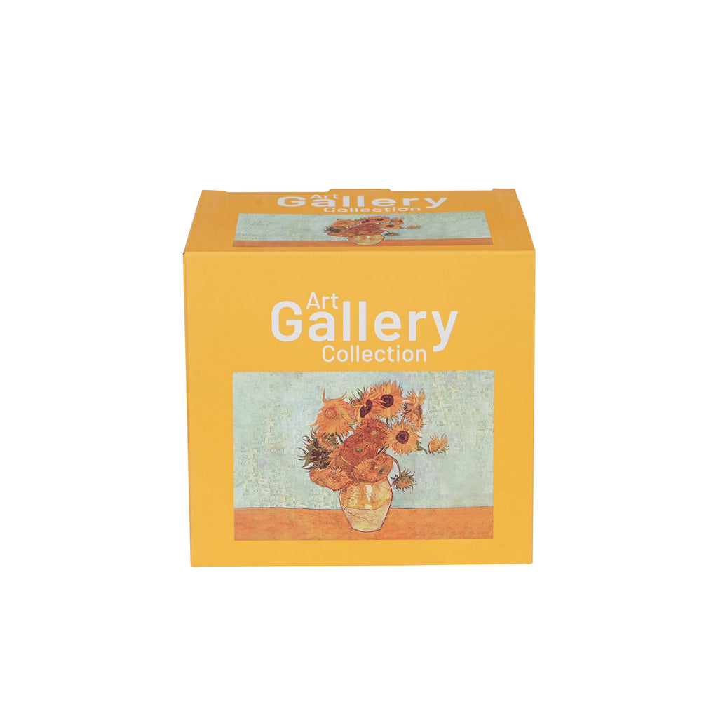 Cană de sticlă cu pereți dubli FLOAREA-SOARELUI inspirată de Van Gogh, 350 ml
