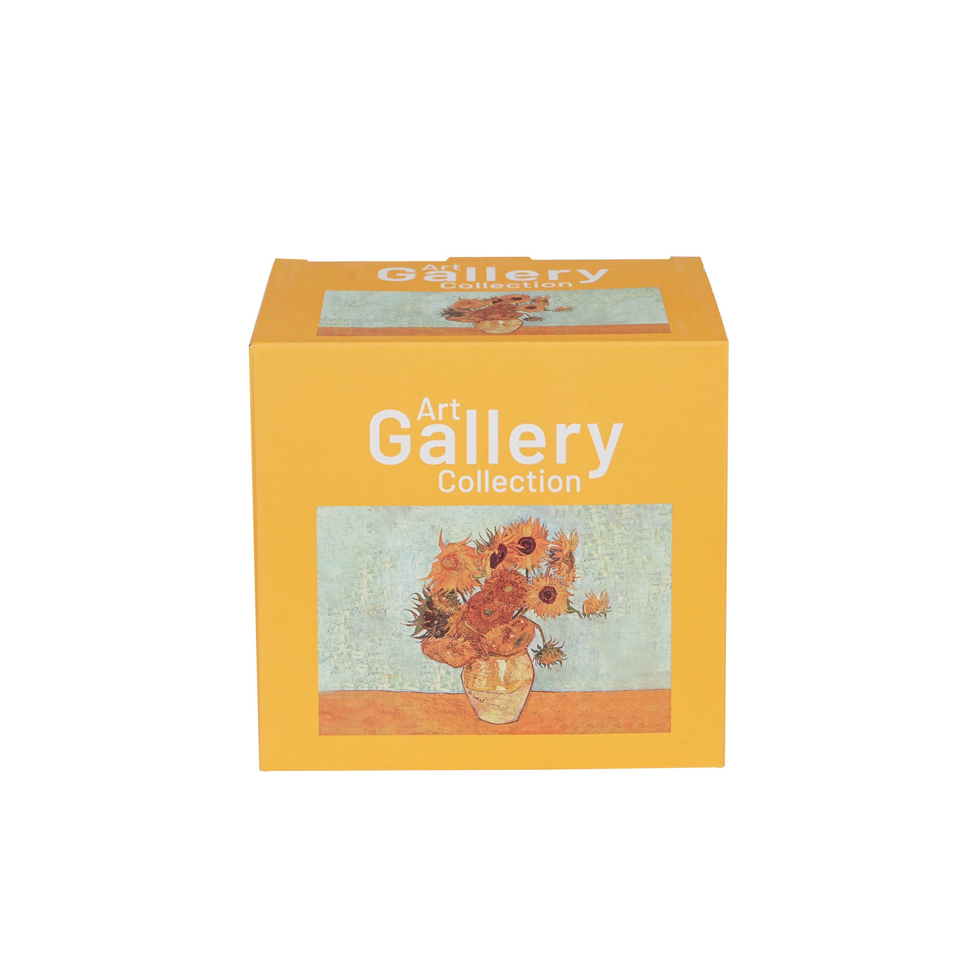 Cană de sticlă cu pereți dubli FLOAREA-SOARELUI inspirată de Van Gogh, 350 ml