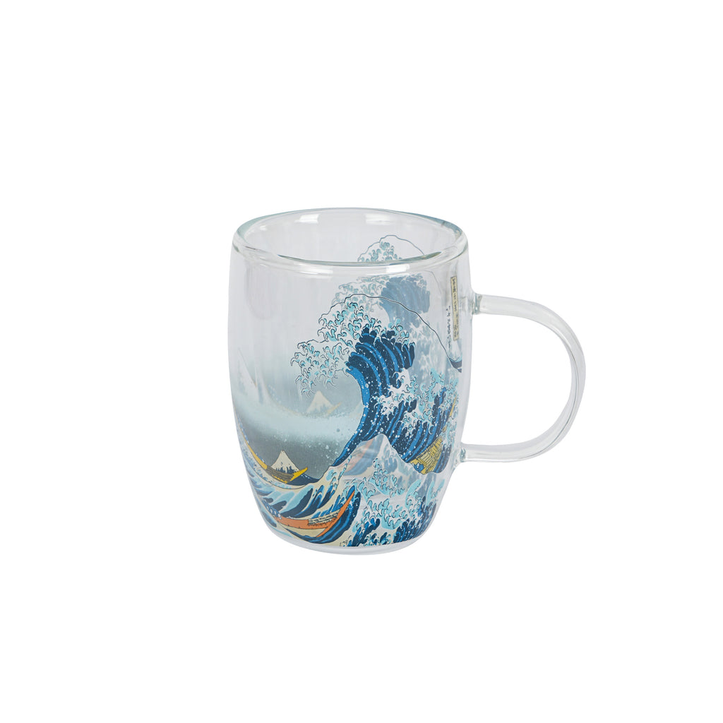 Cana de sticla cu pereti dubli, Hokusay, 350 ml