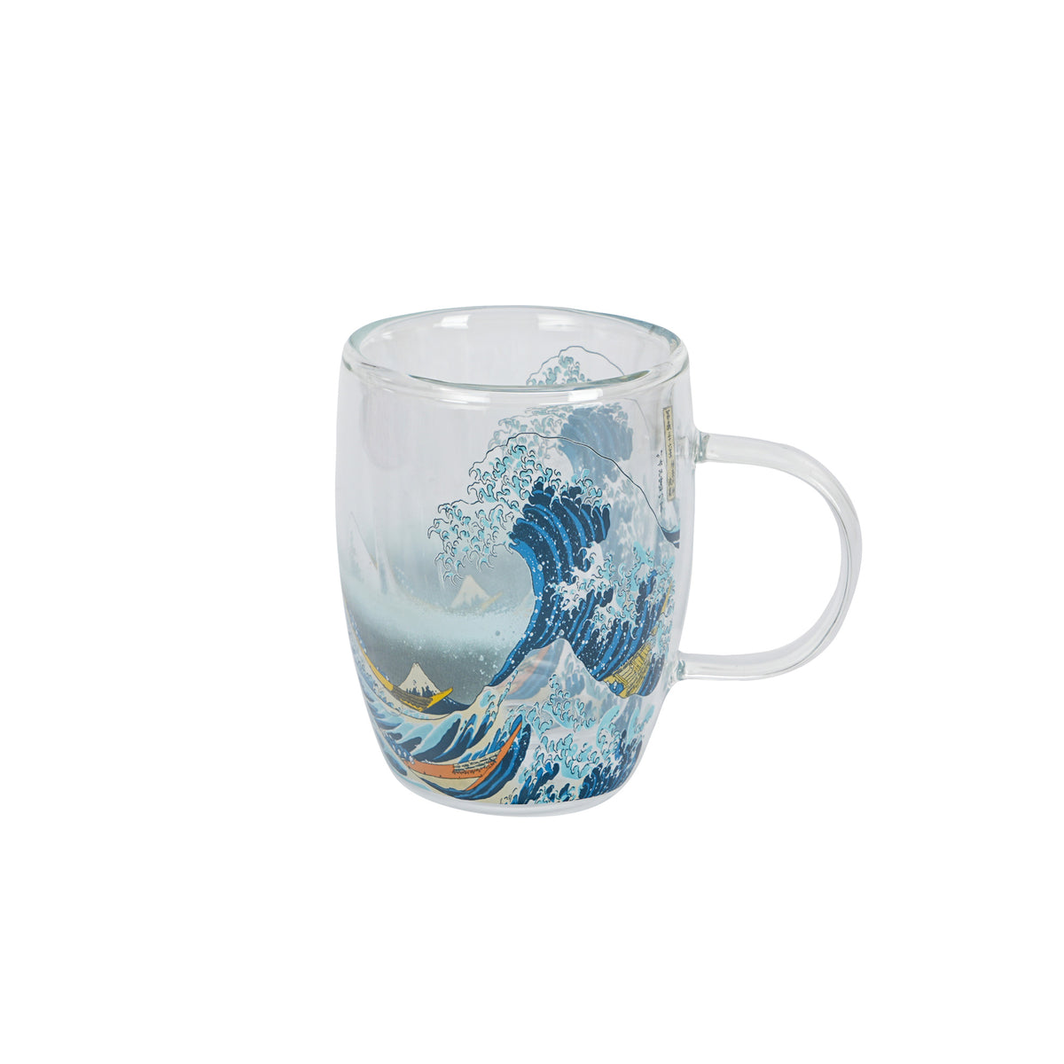 Cana de sticla cu pereti dubli, Hokusay, 350 ml