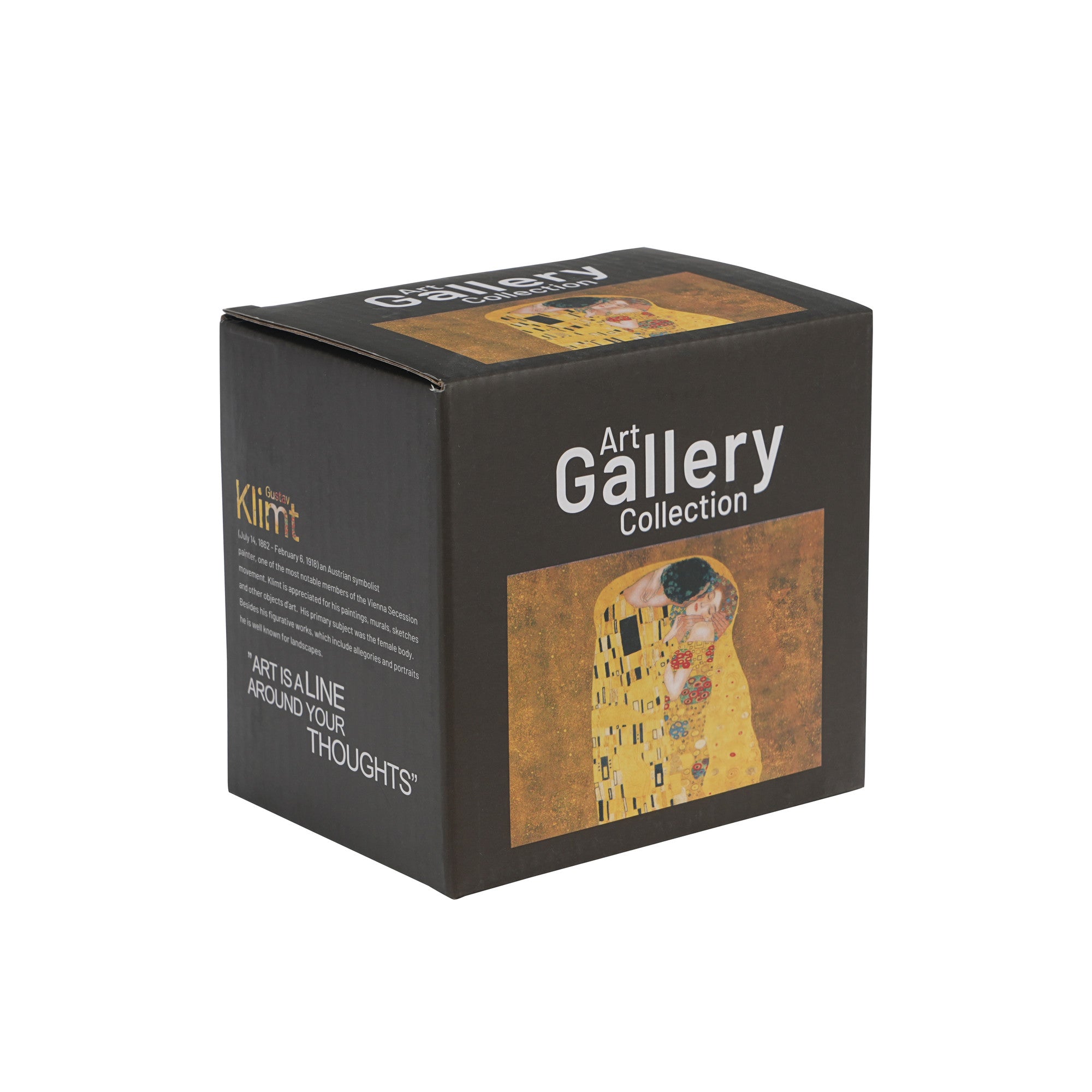 Cană de sticlă cu pereți dubli THE KISS CLASSIC inspirată de G. Klimt , 350 ml